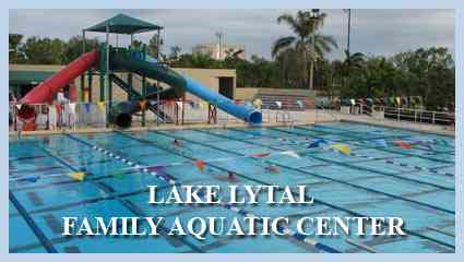 The long-course outdoor pool at Lake Lytal Family Aquatic Center in West Palm Beach