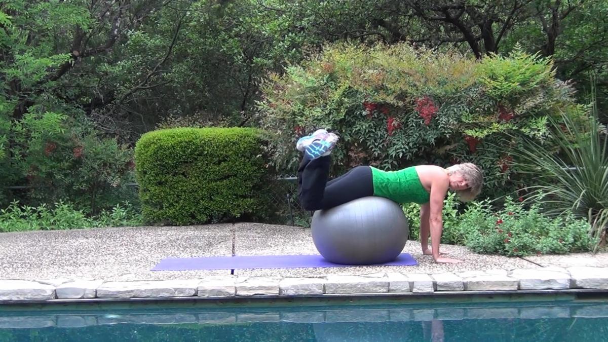 Video thumbnail: breaststroke stability ball exercises