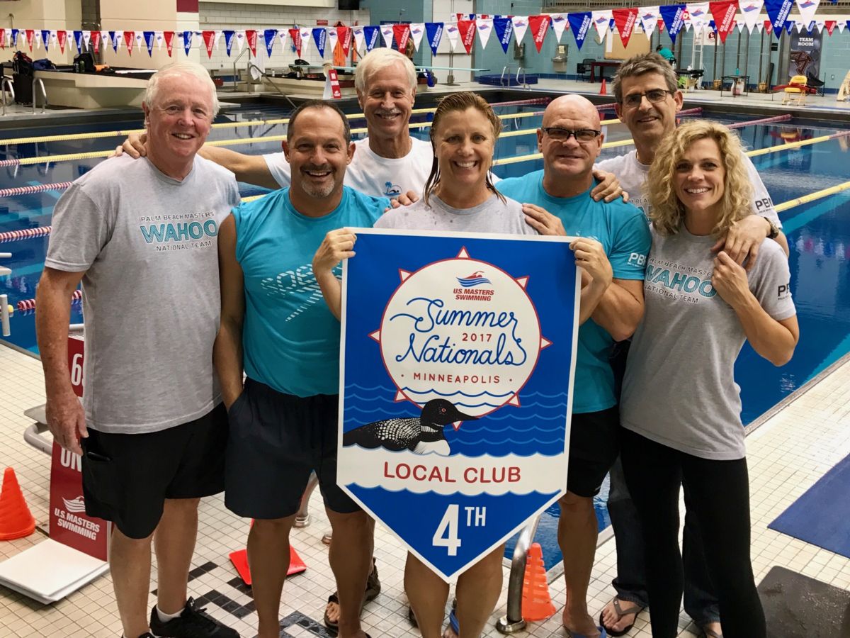 Palm Beach Masters swimmers at the USMS Summer Nationals